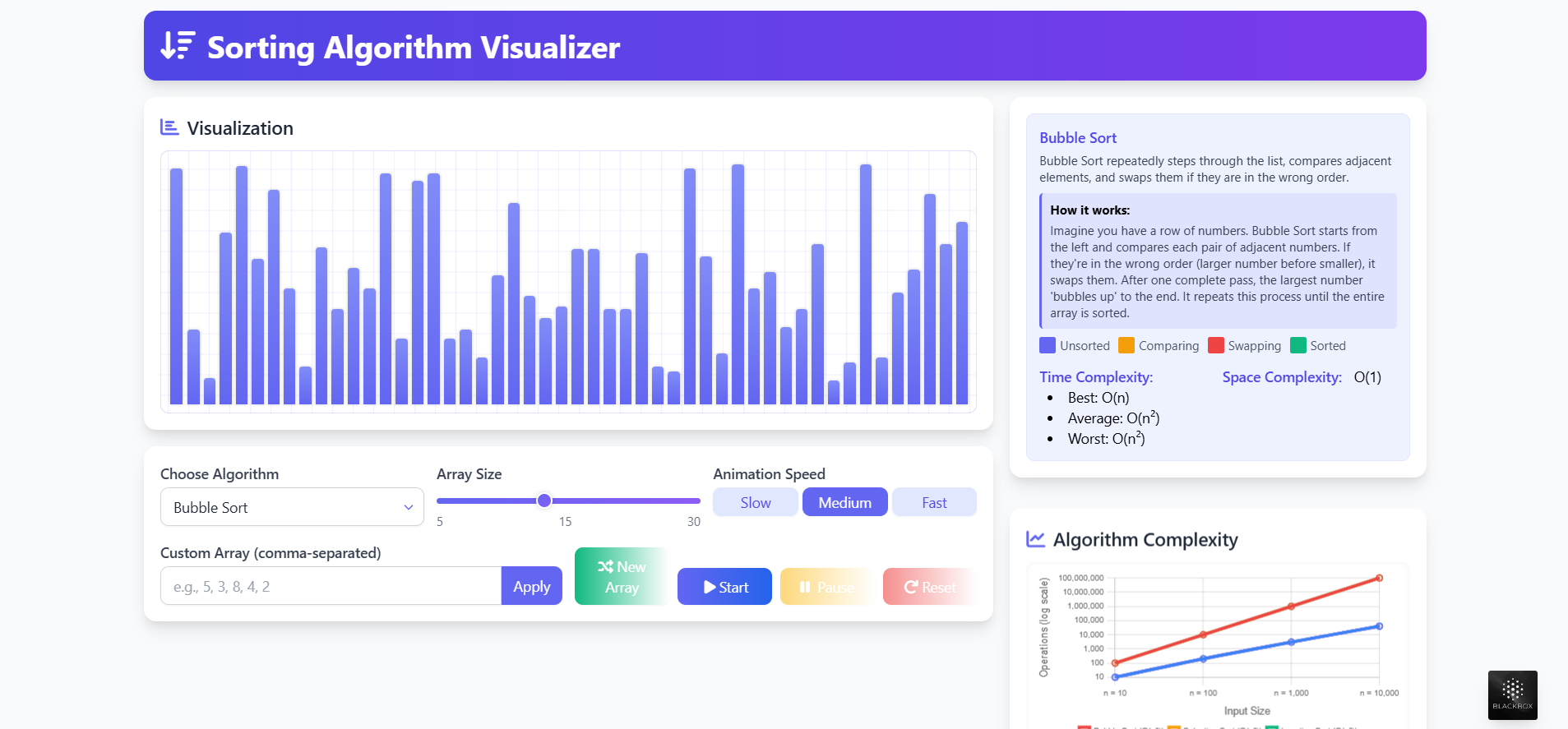 Sorting Algorithm Visualizer